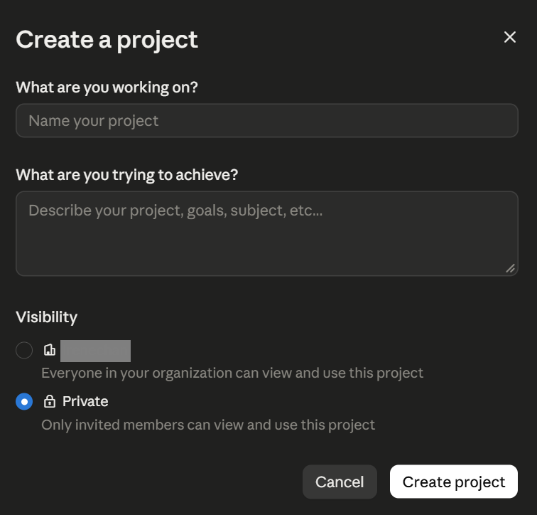 Creating a Claude project