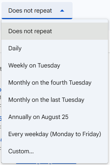 Managing recurring Zoom meetings