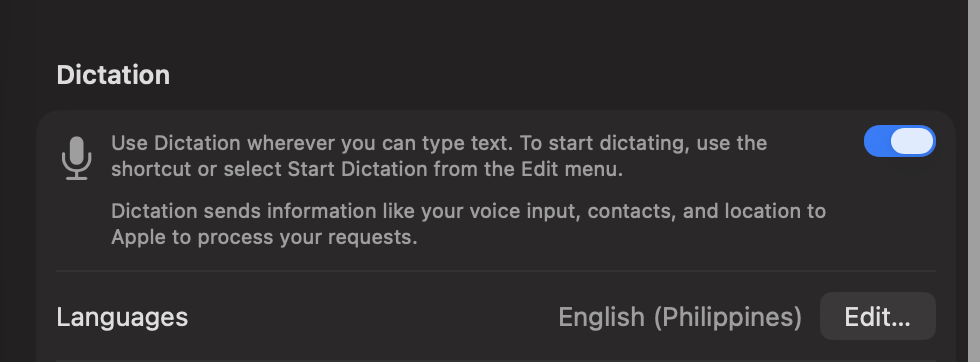 Apple Dictation