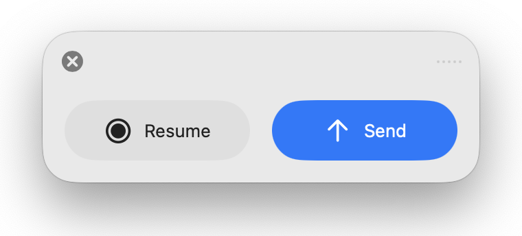 ChatGPT Record Button Resume and Send Button