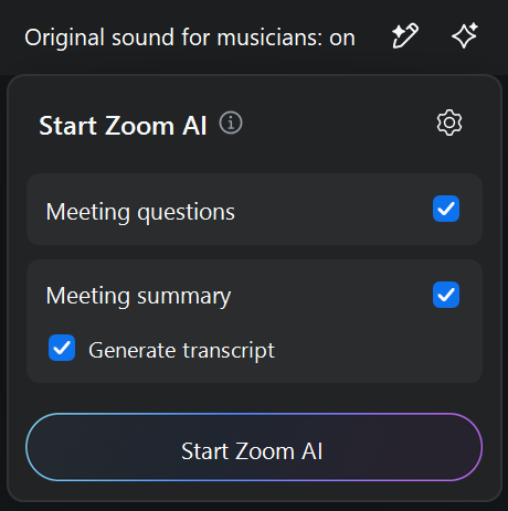Starting Zoom AI