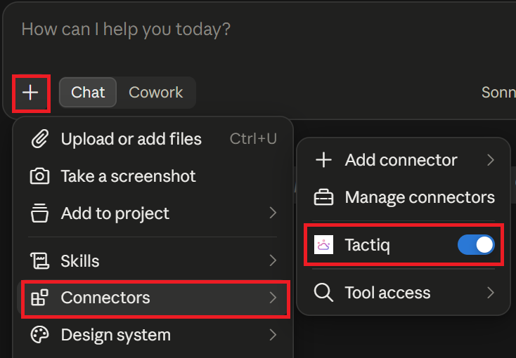 Enabling the connection for a conversation