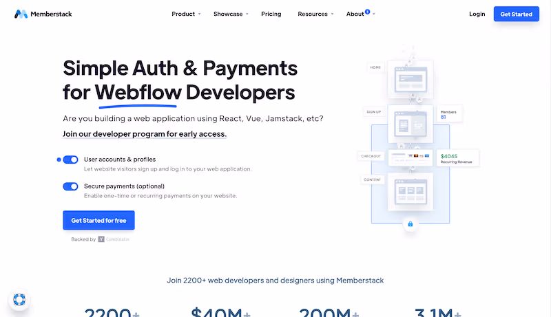 Memberstack homepage