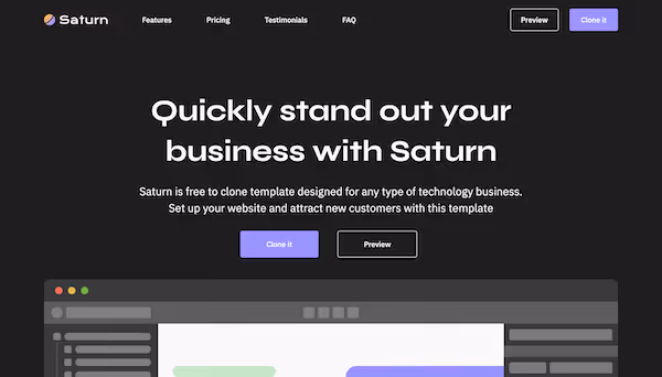 Saturn template header