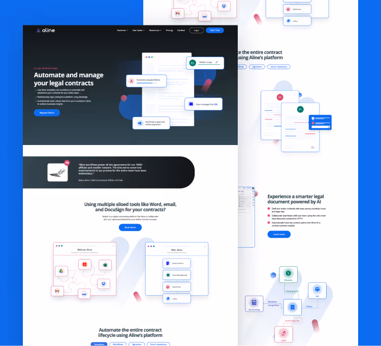 Aline website thumbnail