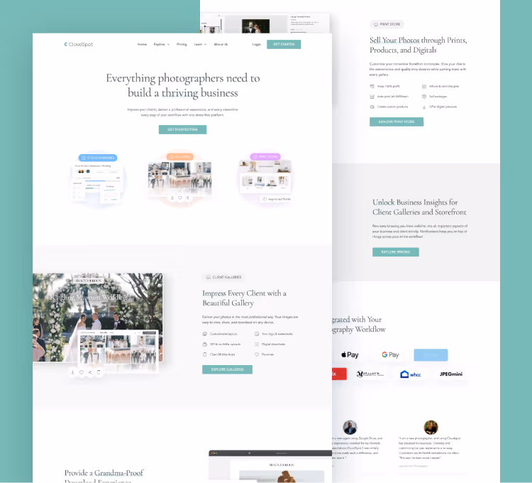 Cloudspot website thumbnail