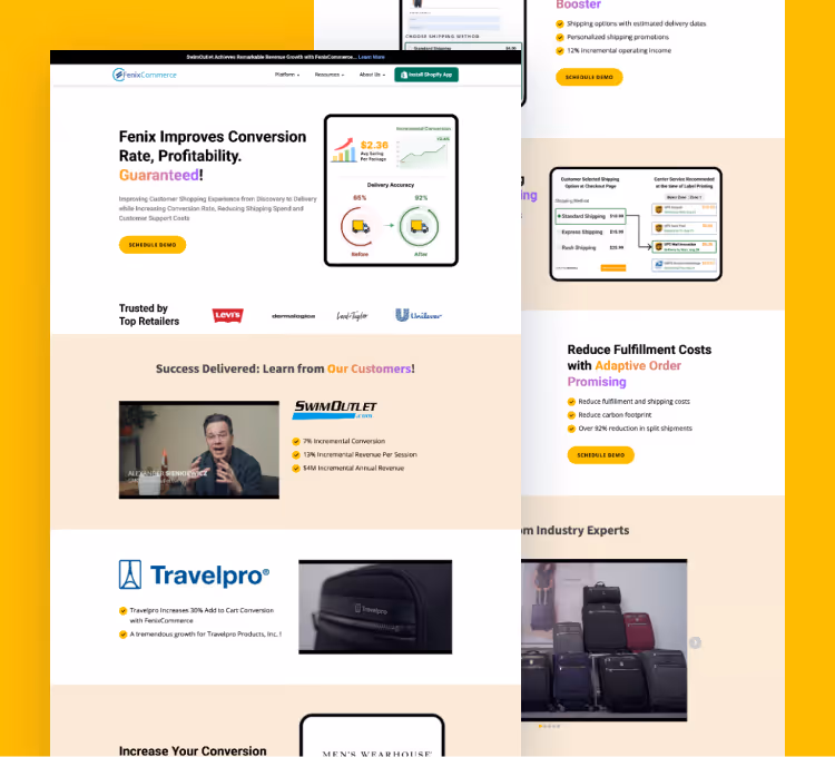 Fenix Commerce website thumbnail