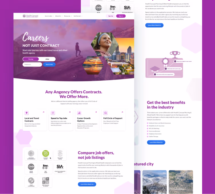 Health Carousel website thumbnail