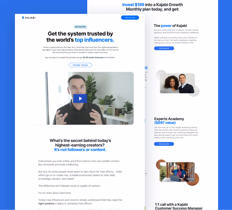 Kajabi website thumbnail