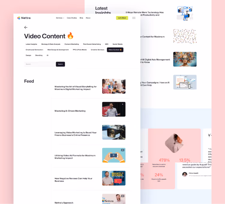 Nettra Media's organization website thumbnail