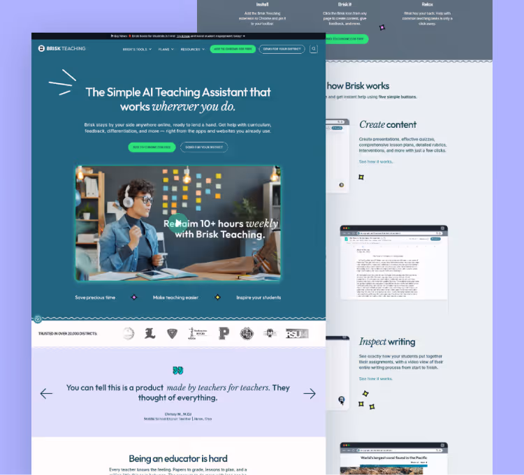 briskteaching.com website thumbnail