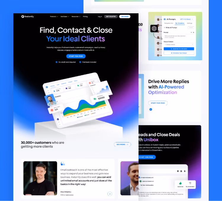 instantly.ai website thumbnail