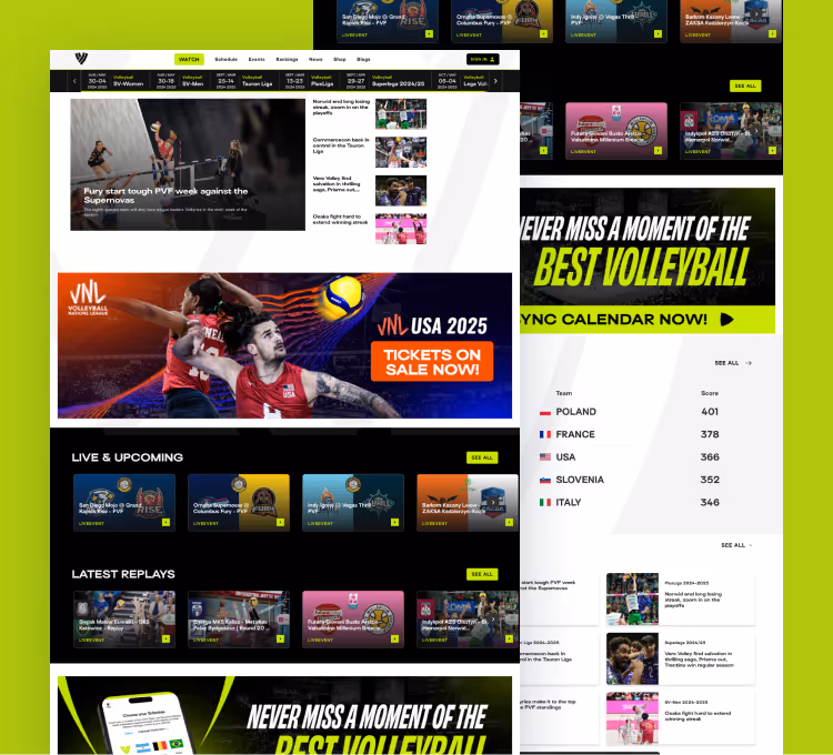 Volleyball World SA website thumbnail
