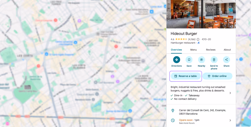 Boton Reserva con Google