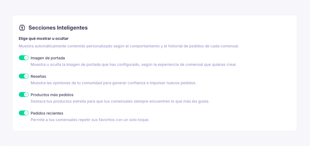 Configuración secciones inteligentes Last.shop