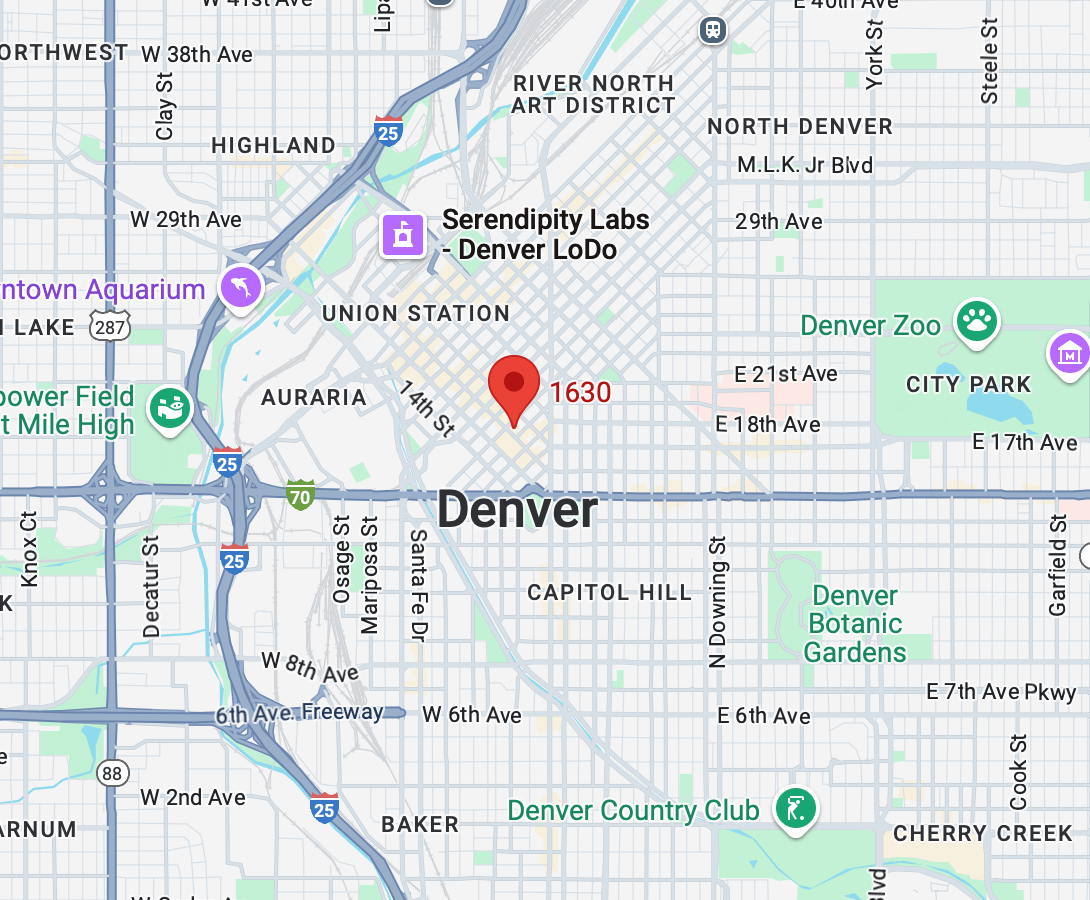 A map of Denver