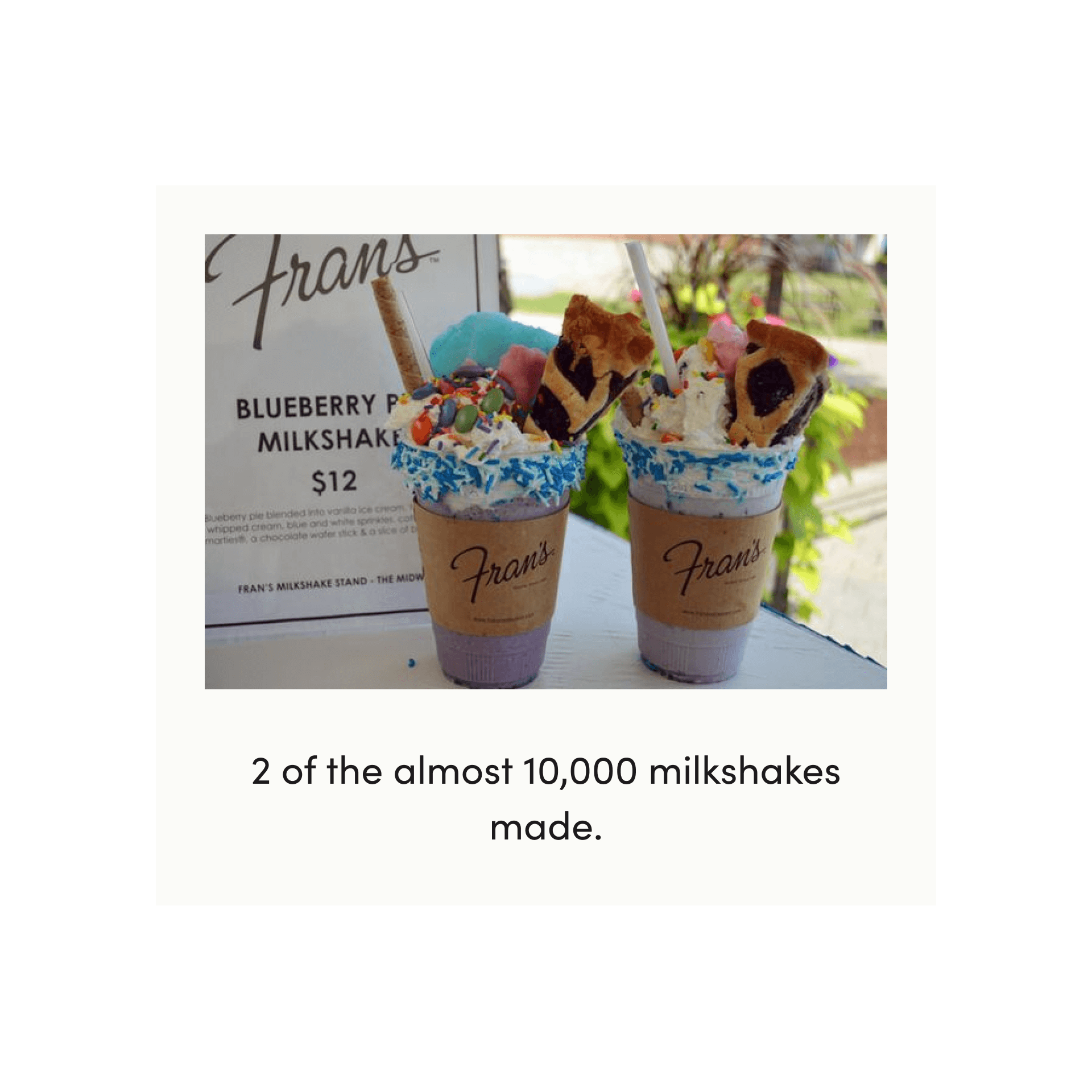 two milkshakes