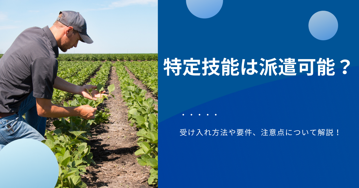 特定技能って派遣できる？】受け入れ方法や要件、注意点などを解説