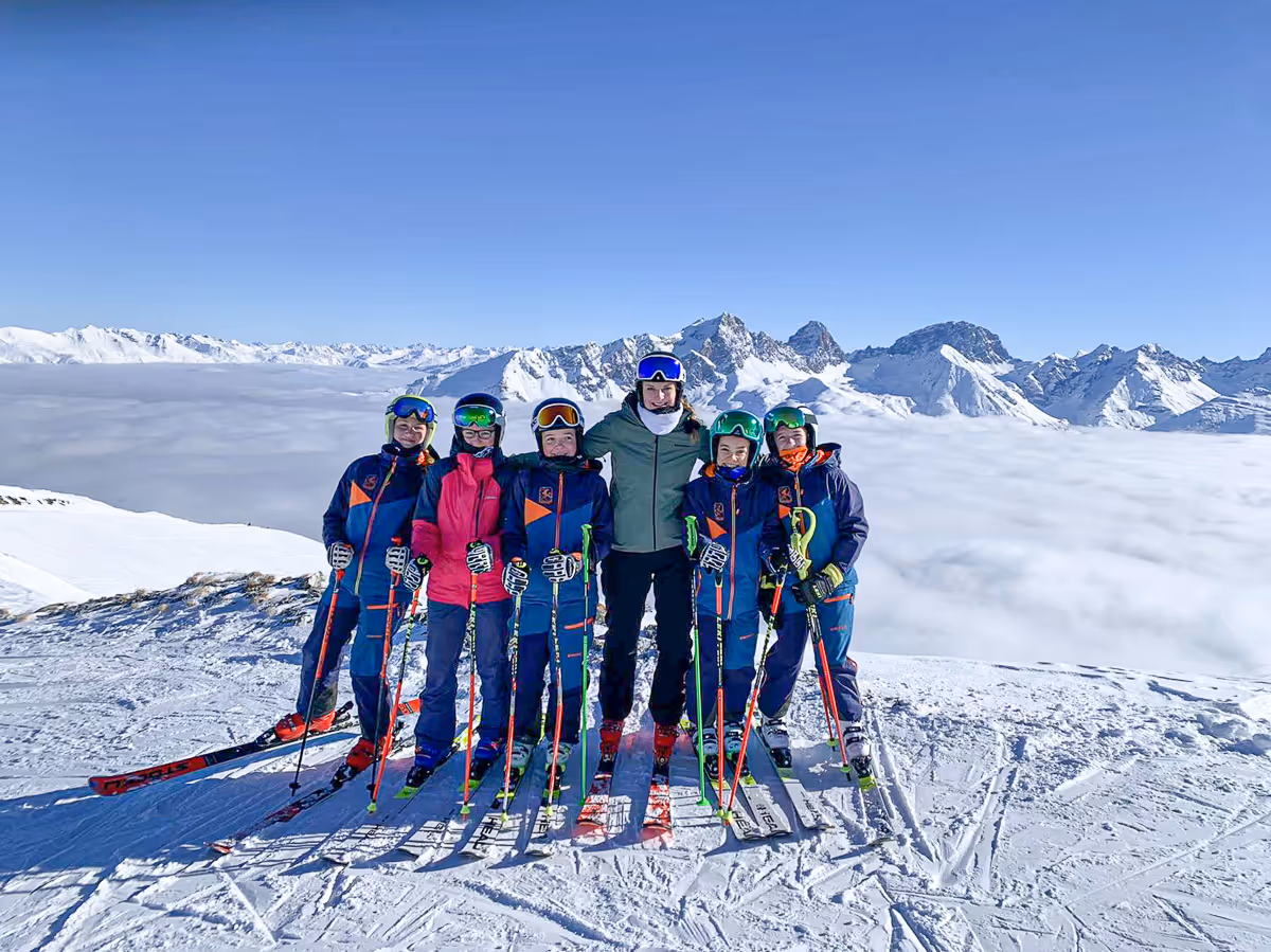 JO Gruppe im Skigebiet Savognin