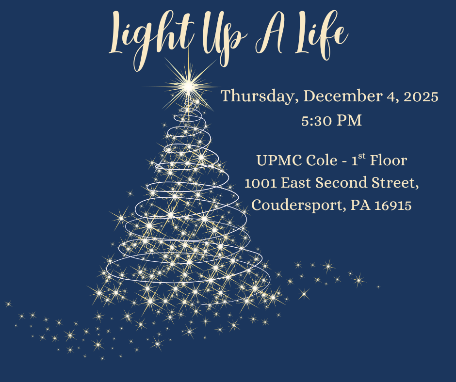 Light Up A Life Christmas tree graphic.