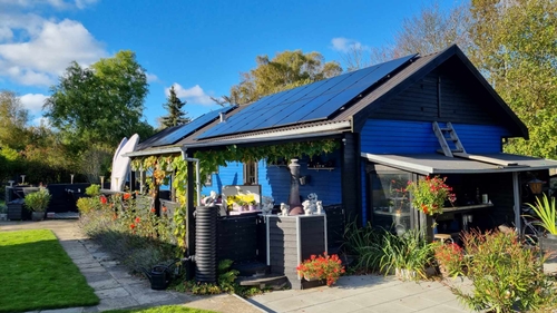 Sydvendt solcelleanlæg