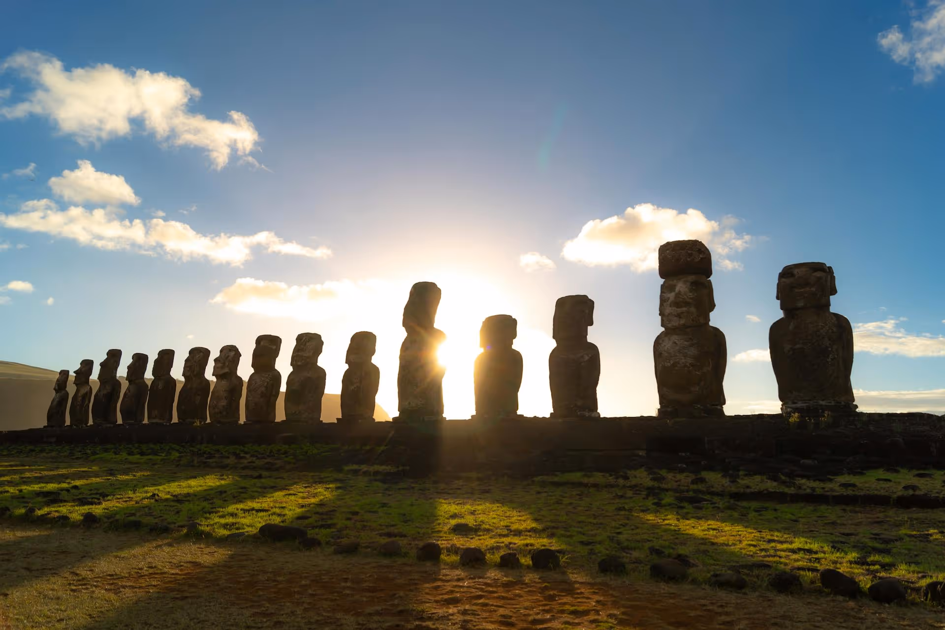 Easter Island - Famous moai statues.