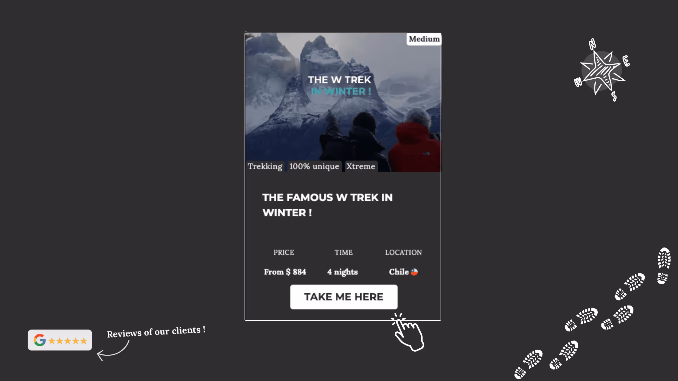 W Trek in Winter
