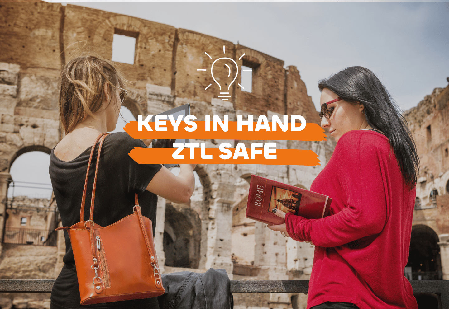 Rental car key handover at Italian airport concourse, Rome Fiumicino FCO guide 2026, Travel Differently