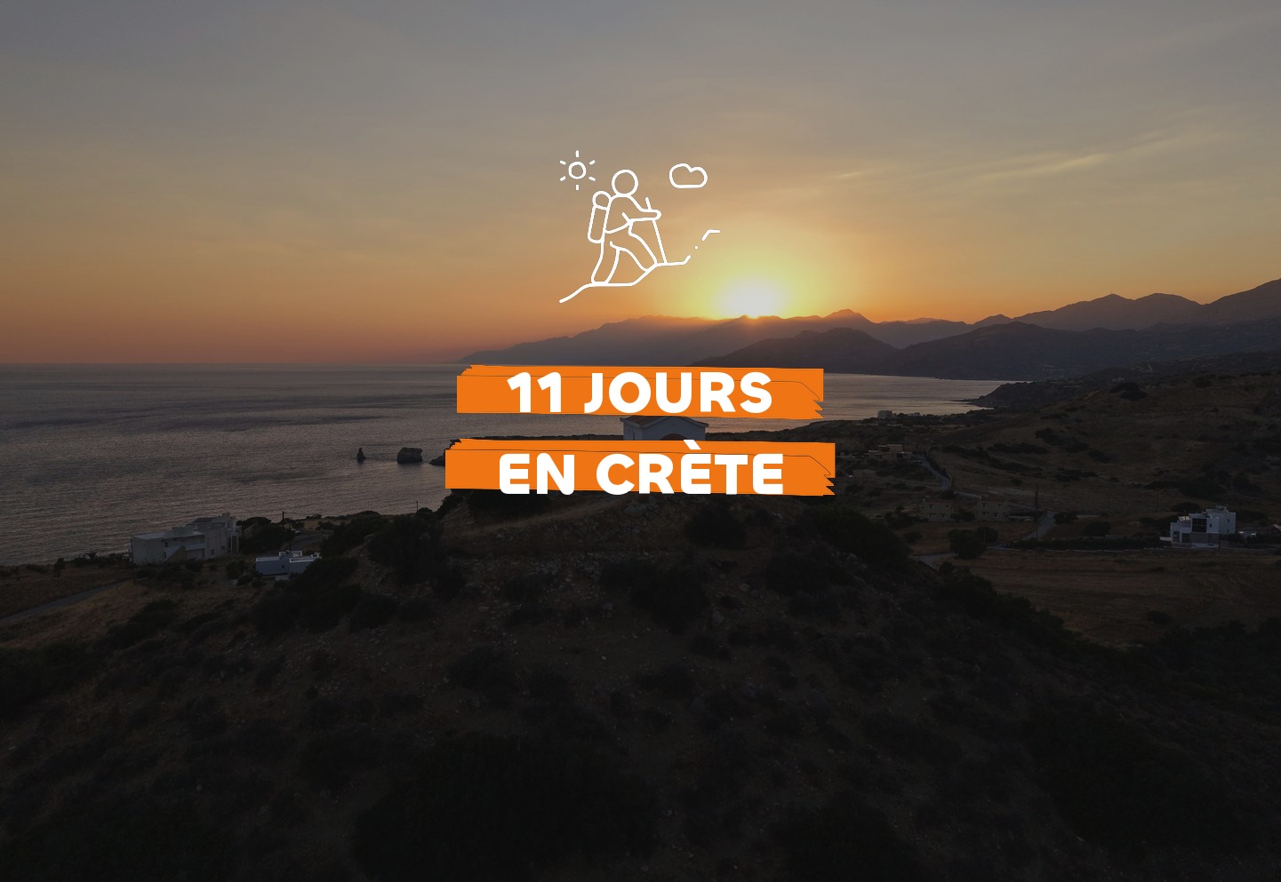 Coucher de soleil Triopetra vue drone sur la côte sud de Crète, road trip 11 jours ouest vers sud, Travel Differently