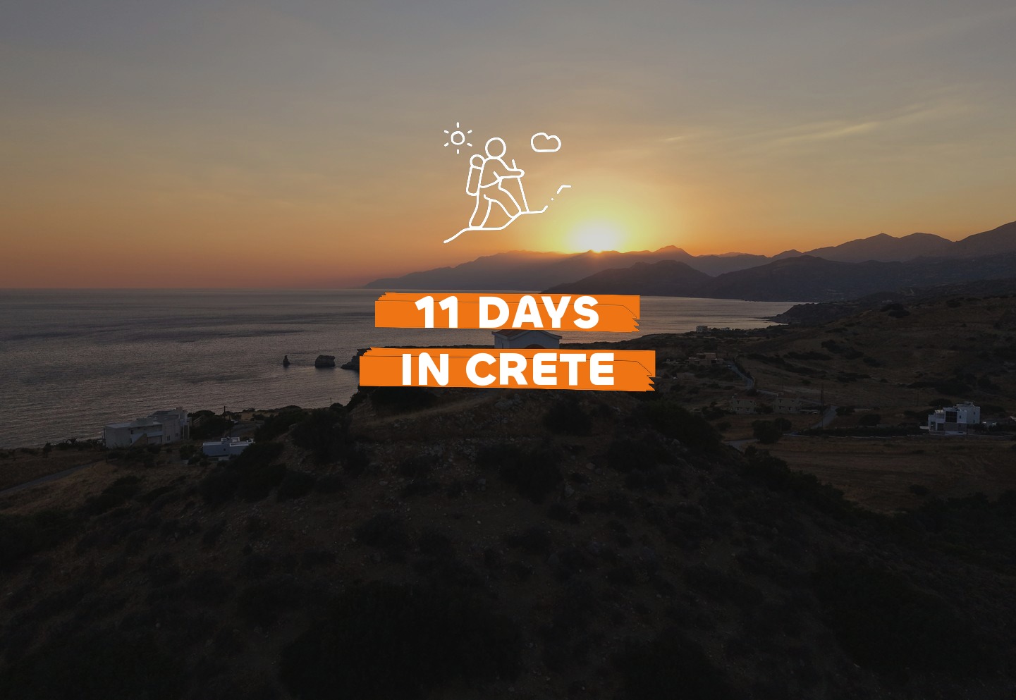 Triopetra sunset aerial over south Crete coast, 11-day west-to-south road trip, Travel Differently