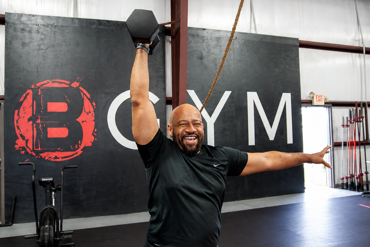 Behemoth Gym in Katy Texas - person working out with ropes
