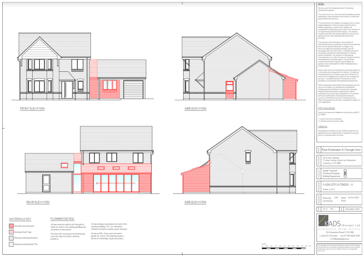 Planning drawing services in Coventry and Warwickshire