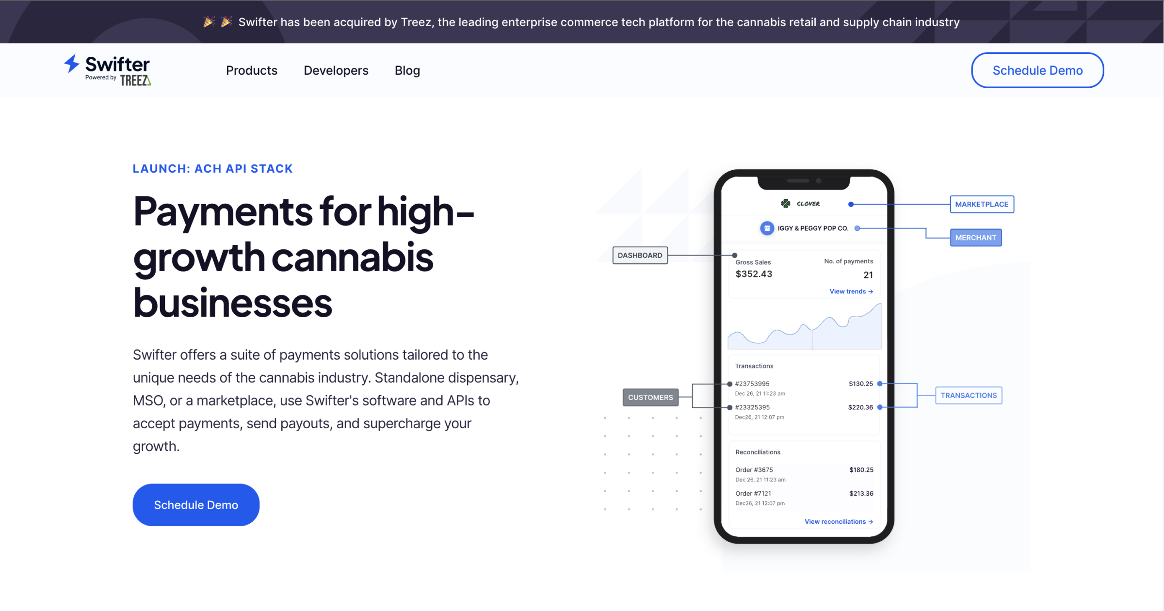 Swifter - Online payments for cannabis businesses logo
