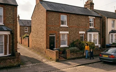 A household outside their home