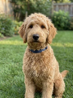 A dog on the lawn