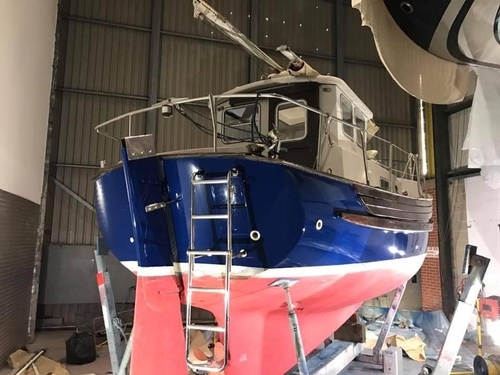 respray on fisher boat