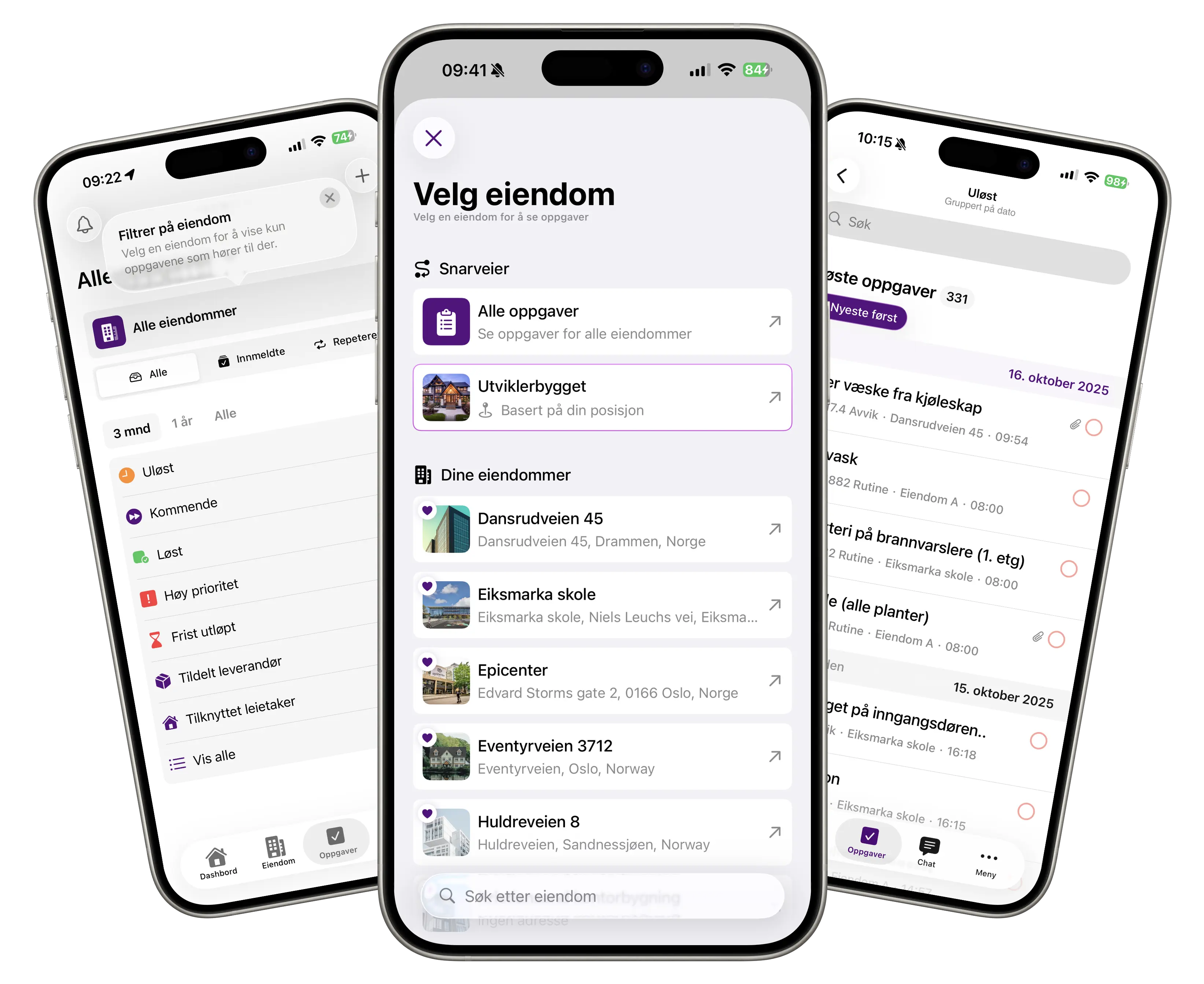 Mockup av mobilapp