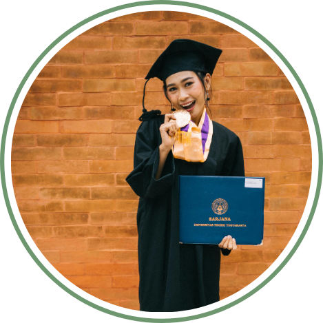 College graduate in gown