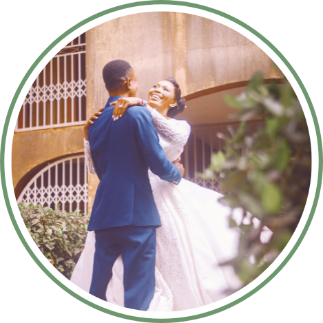 Couple wedding day 