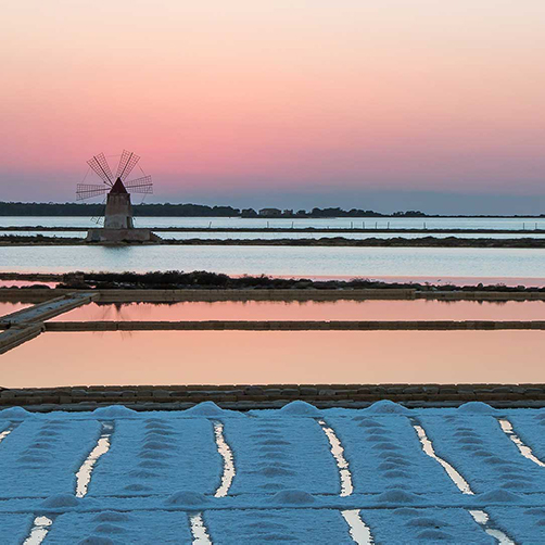 Sunset on Marsala, Sicily