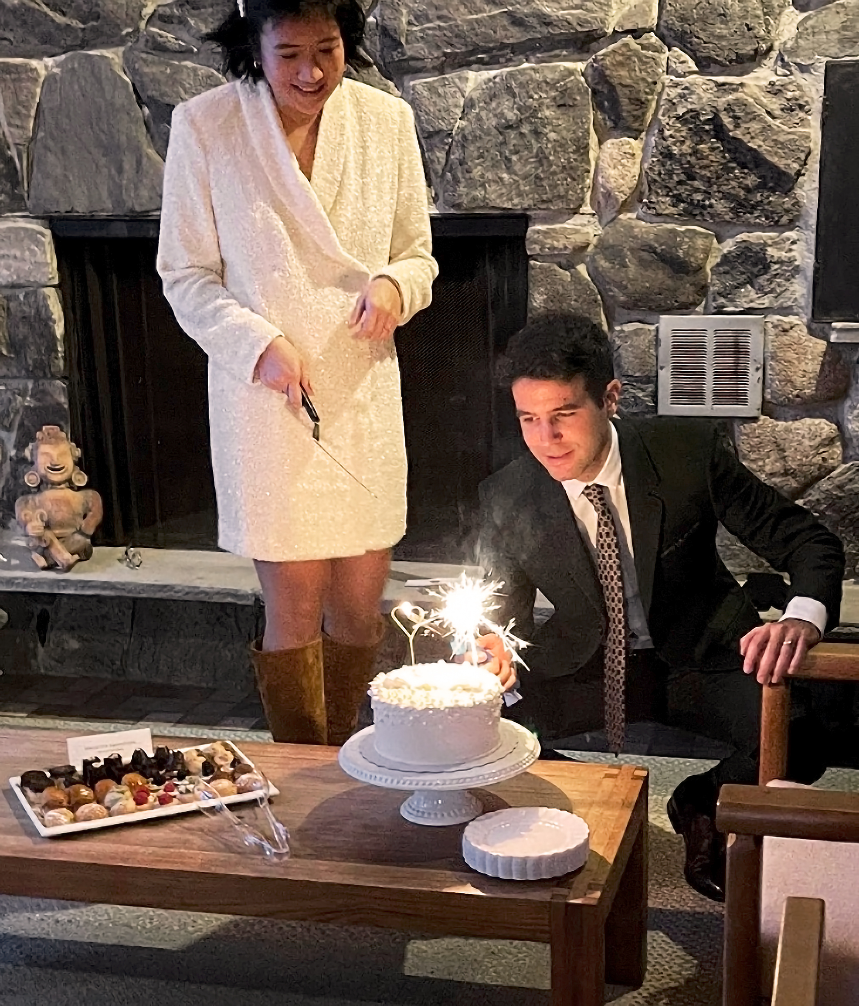 Anaïs and Carlo on their wedding day.