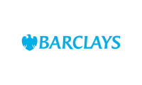 Barclays bank logo with blue eagle emblem and text.