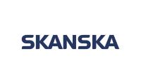 Skanska company logo in blue text on a white background.