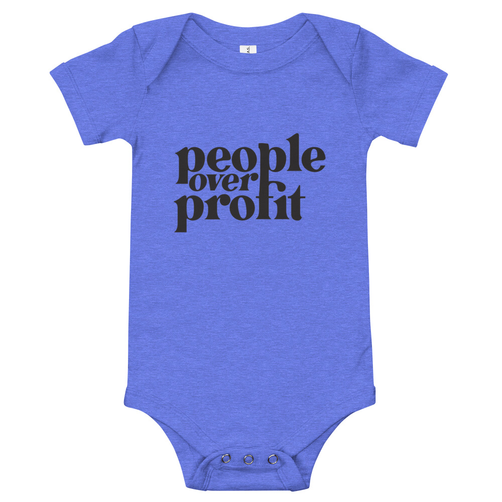 People Over Profit -- Baby short sleeve one piece
