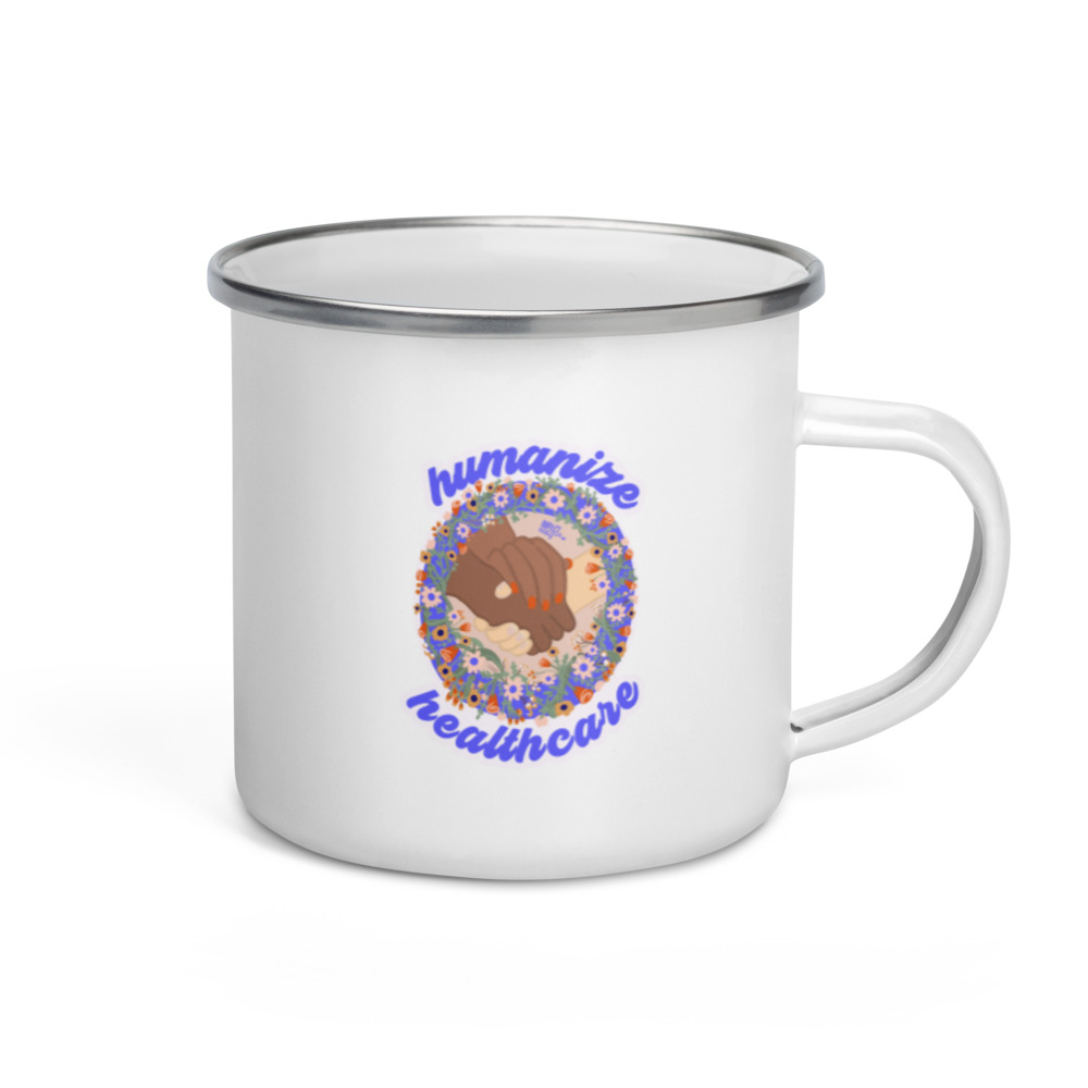 Humanizing Hands -- Enamel Mug