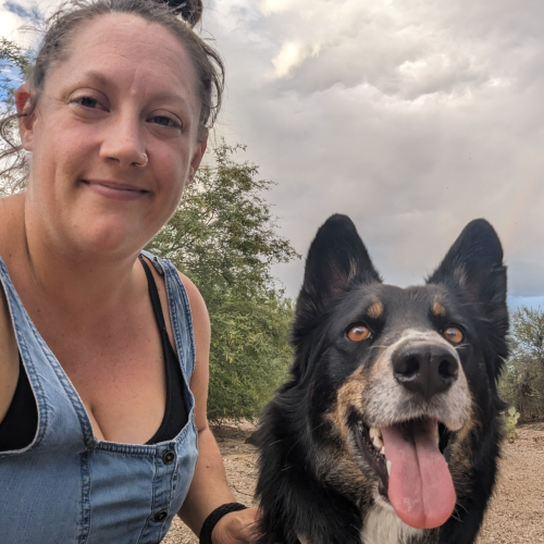 Picture of Margaux with her dog