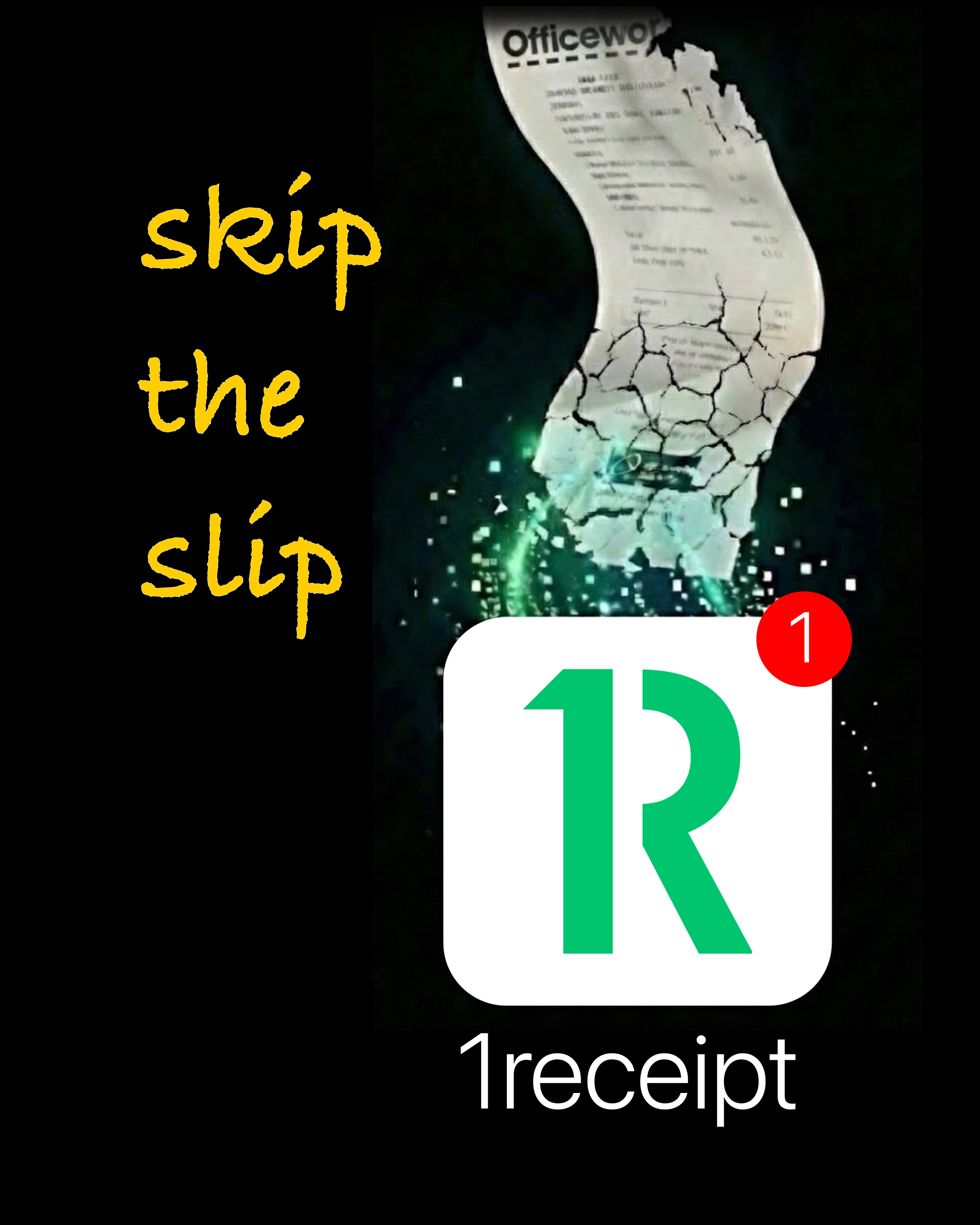 app v2.9 release poster - skip the slip - officeworks - rshield_1receipt - dec 2025 - 35