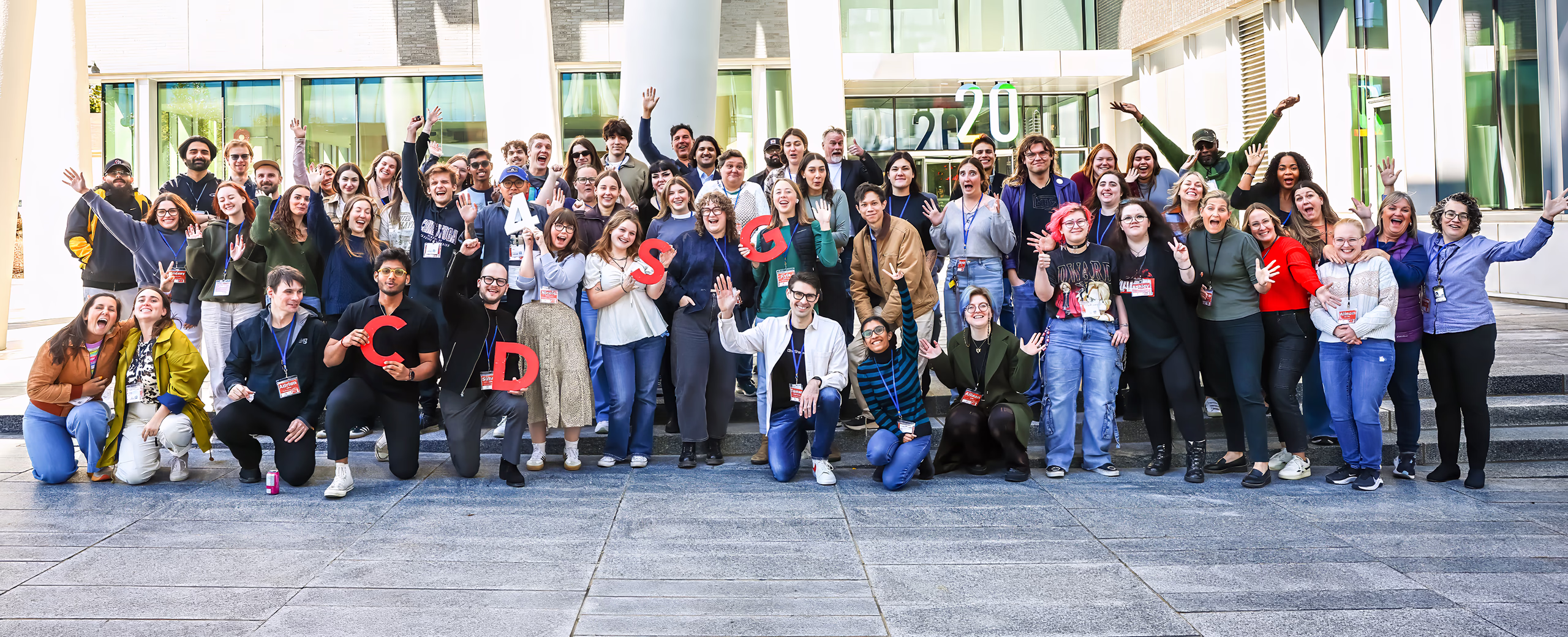 Group photo at Creative Day for Social good, 2025, of the industry volunteers, students, and teachers that make it happen.