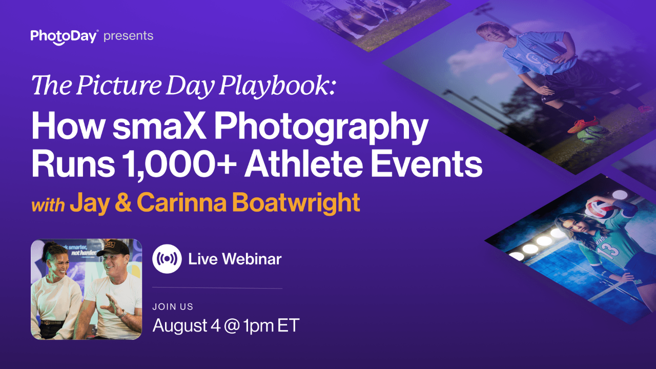 Webinar cover image for The Picture Day Playbook: How smaX Photography Runs 1,000+ Athlete Events.