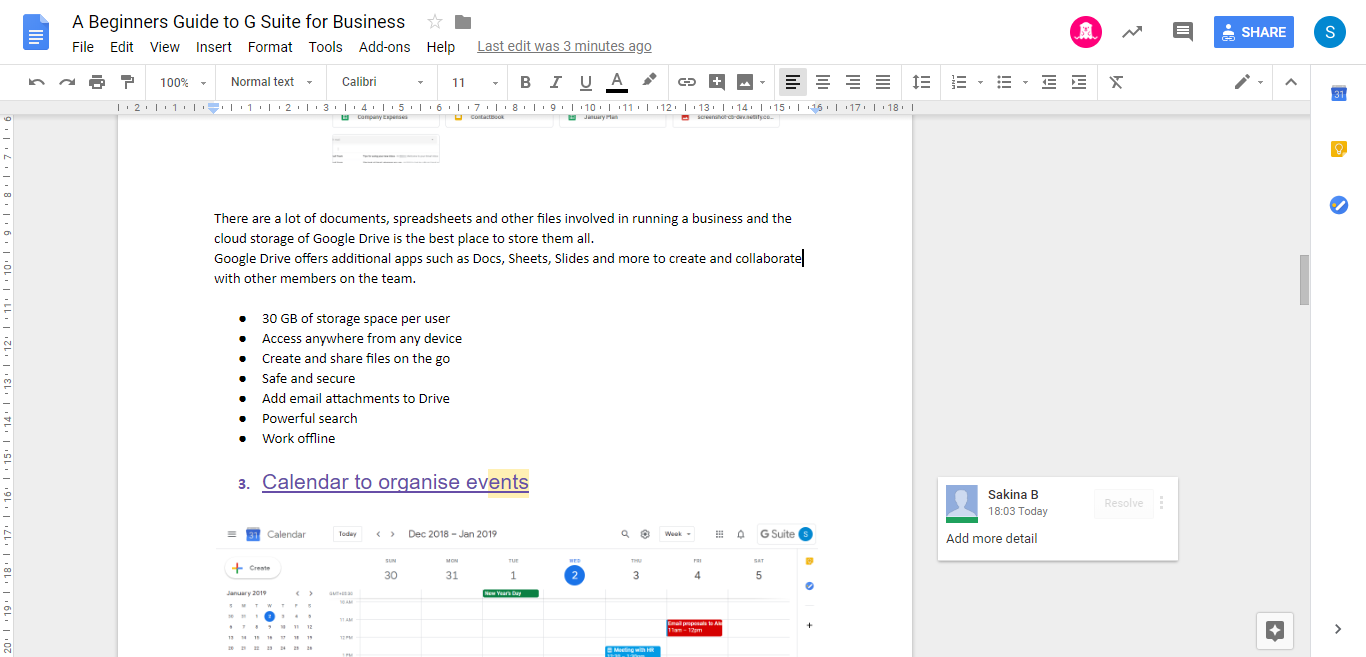 Google Docs G suite Collaborate with others